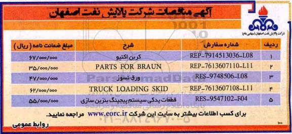 آگهی مناقصات ,مناقصه کربن اکتیو