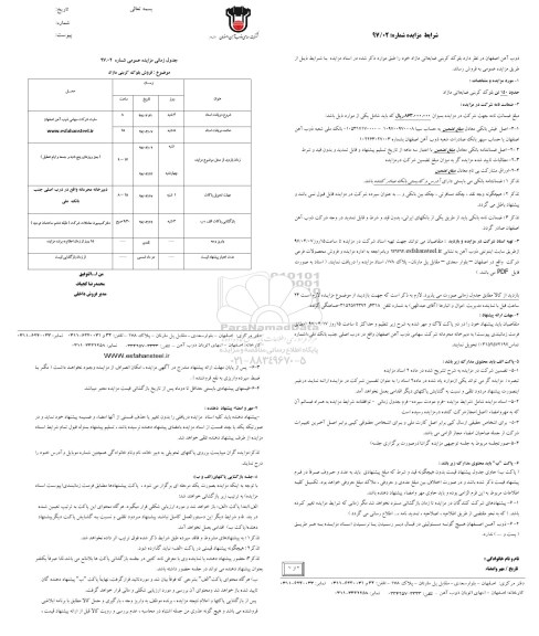 مزایده، مزایده حدود 150 تن بلوک کربنی ضایعاتی مازاد
