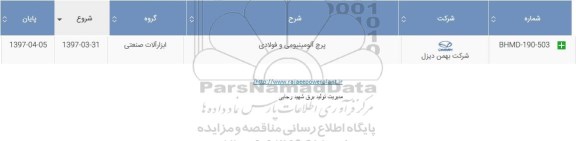 مناقصه, مناقصه  پرچ آلومینیومی و فولادی 