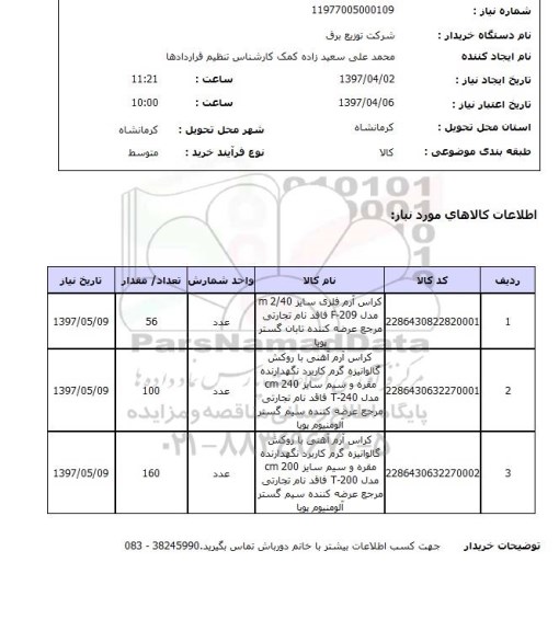 استعلام,استعلام کراس آرم فلزی سایز ...