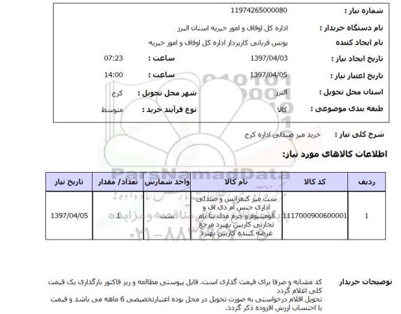 استعلام,خرید میز صندلی اداره...