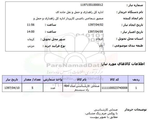 استعلام, صندلی کارشناسی