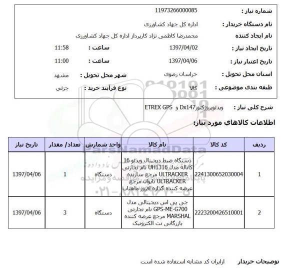 استعلام, ویدئو پروژکتور 