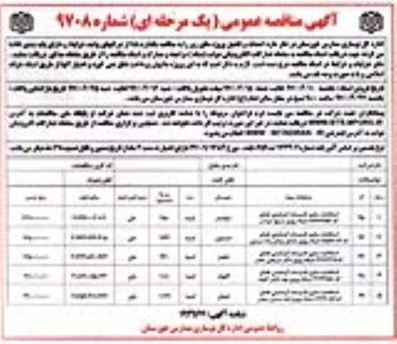 مناقصه، مناقصه احداث و تکمیل پروژه ها
