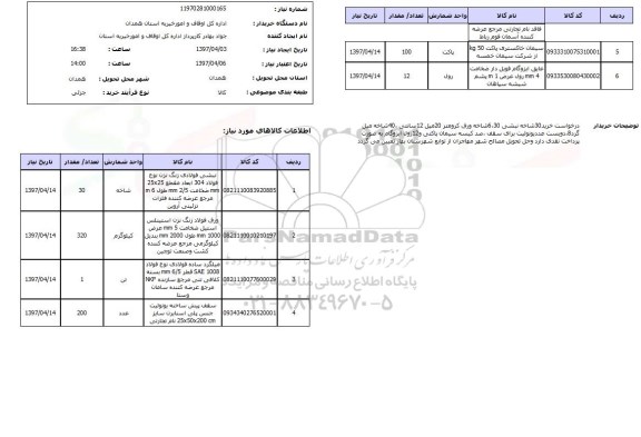 استعلام, استعلام نبشی فولادی زنگ نزن-ورق فولاد-میلگرد و ...