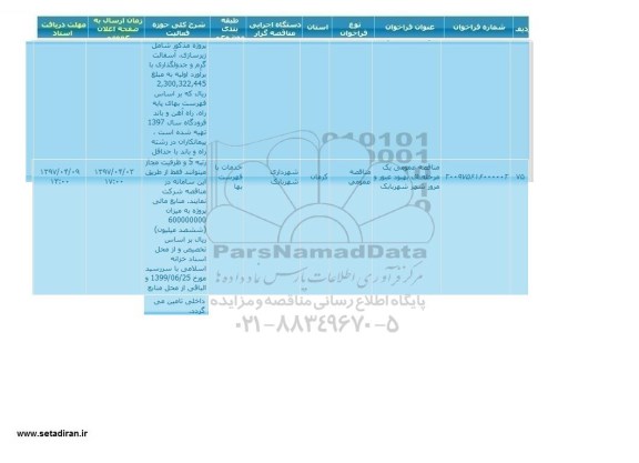 مناقصه , مناقصه بهبود عبور و مرور شهر ....