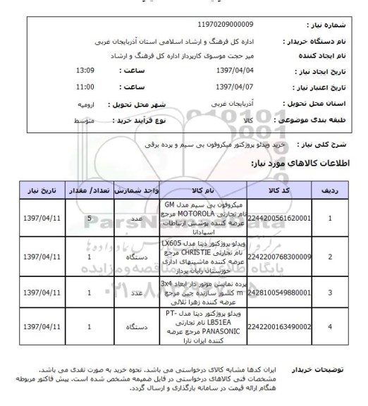 استعلام,استعلام خرید ویدئو پروزکتور
