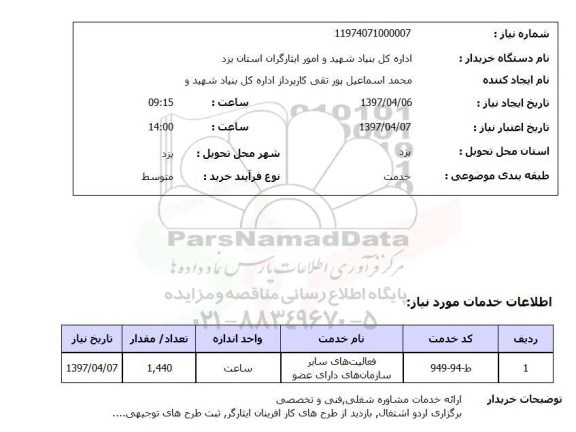 استعلام, استعلام خدمات مشاوره شغلی ...