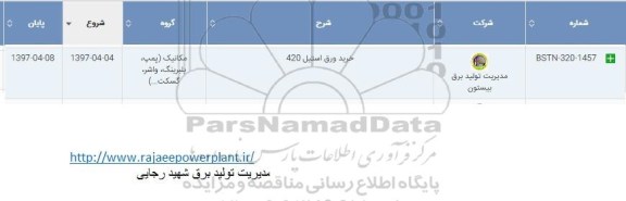 استعلام ، استعلام خرید ورق استیل