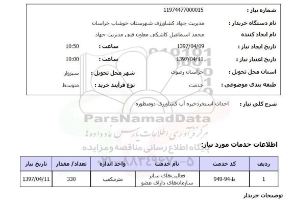 استعلام,احداث استخر