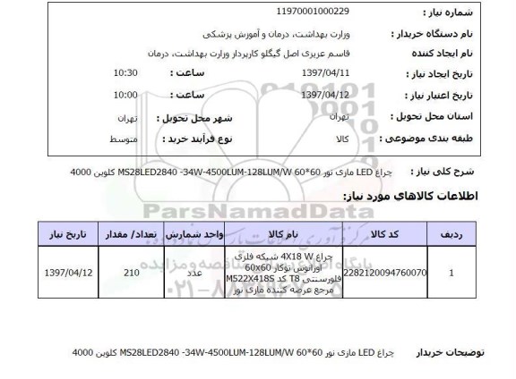 استعلام,استعلام چراغ LED