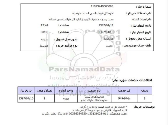 استعلام , استعلام فعالیت های سایر سازمان های دارای عضو 