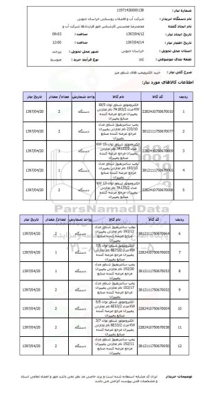 استعلام, استعلام خرید الکتروپمپ های شناور...