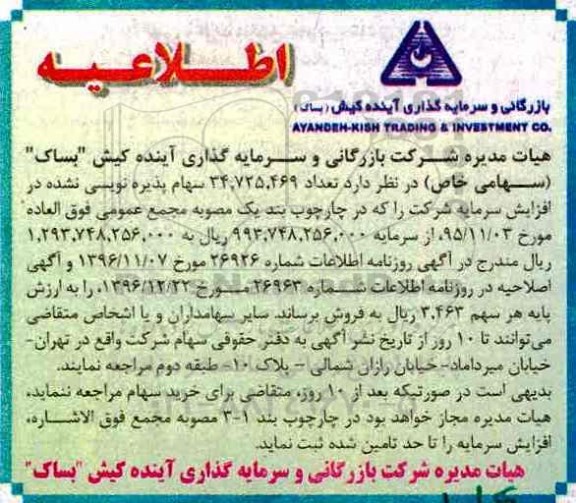 مزایده, مزایده فروش سهم 