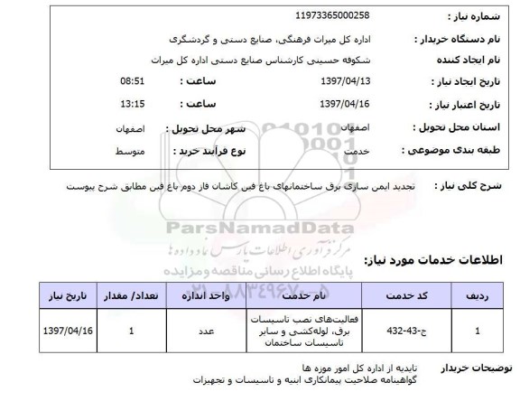 استعلام,استعلام تجدید ایمن سازی برق 