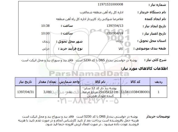 استعلام, پوشه