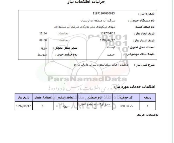 استعلام,عملیات اجرای ساماندهی