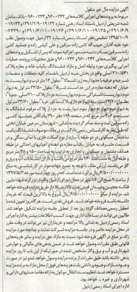 مزایده,مزایده ششدانگ یکباب خانه و مغازه بخش سه اردبیل 