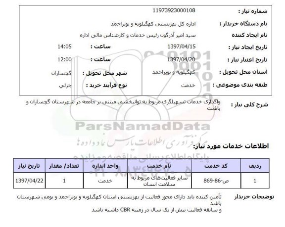 استعلام,واگذاری خدمات تسهیلگری