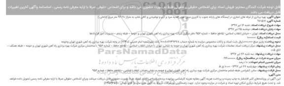 مزایده , مزایده واگذاری بهره برداری از فضای تجاری