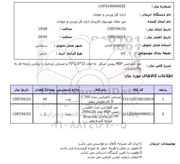 استعلام,استعلام میز کنفرانس MDF بیضی شکل ...