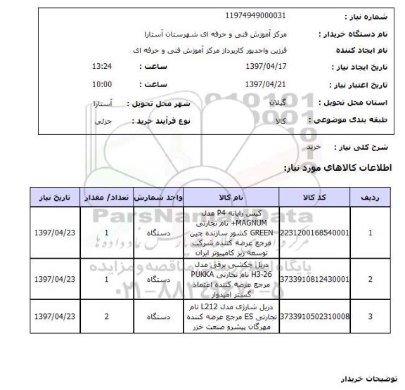 استعلام, استعلام کیس رایانه p4