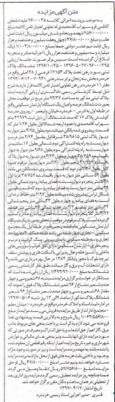 مزایده,مزایده ششدانگ عرصه و اعیان آپارتمان مسکونی