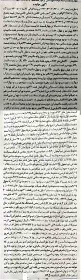 مزایده,مزایده آپارتمان مساحت 415.92متر طبقه هفتم