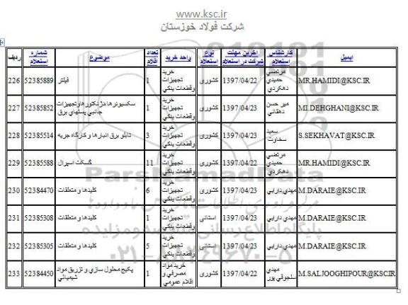 استعلام , استعلام دستگاه فتوکپی