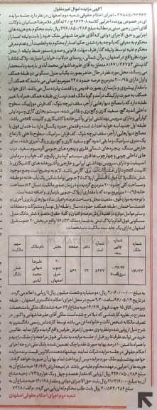 مزایده,مزایده منزل مسکونی مساحت عرصه 200.95متر