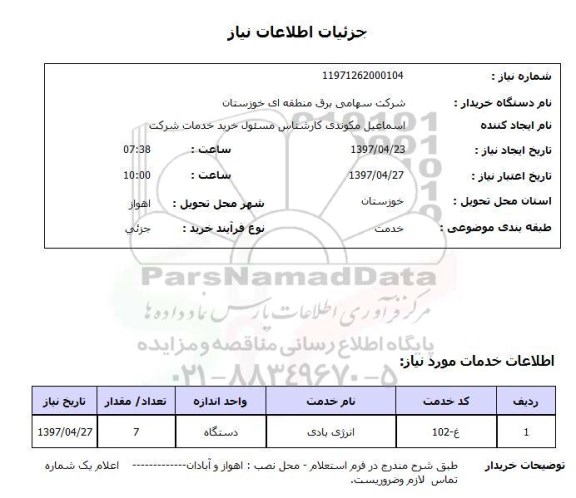 استعلام,استعلام انرژی بادی 