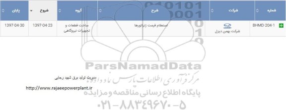 استعلام , ​استعلام قیمت ژنراتورها