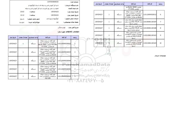 استعلام,لوازم خانگی