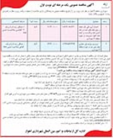 آگهی مناقصه عمومی , مناقصه احداث آبرو دالی تک دهانه بر روی لوله های نفت 