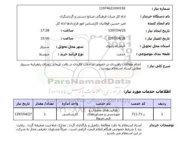 استعلام,استعلام انجام مطالعات راهبردی در خصوص مداخلات کالبدی...