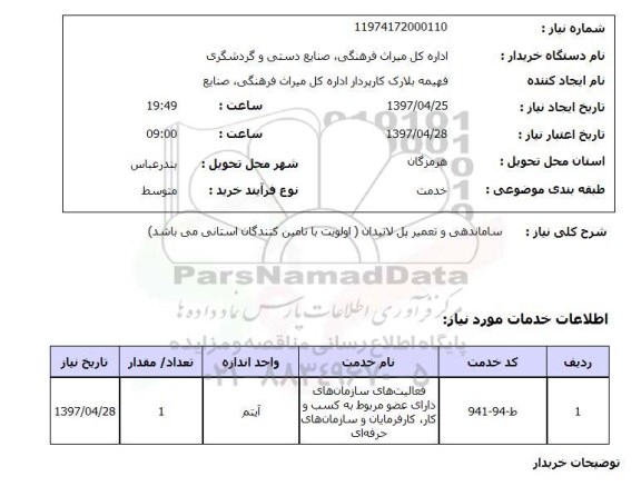 استعلام,ساماندهی و تعمیر پل...