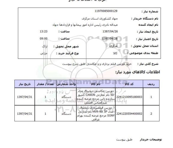 استعلام,خرید دوربین