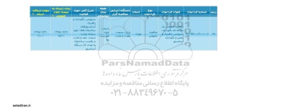 مناقصه ، مناقصه نگهداری ، سرویس ، راهبری و تعمیر و نگهداری آسانسور 