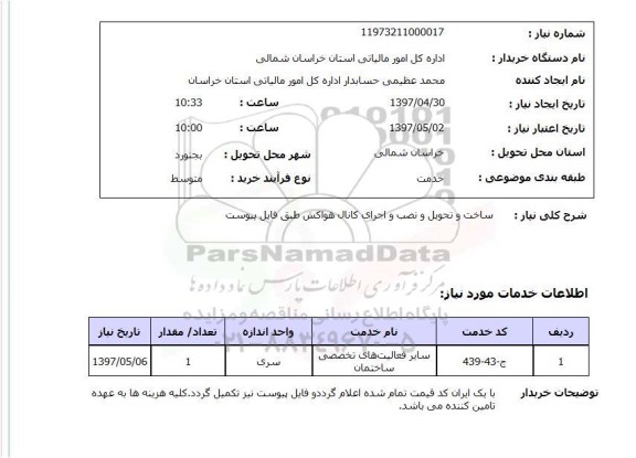 استعلام,کانال هواکش