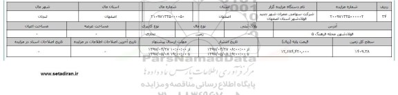 مزایده زمین تجاری