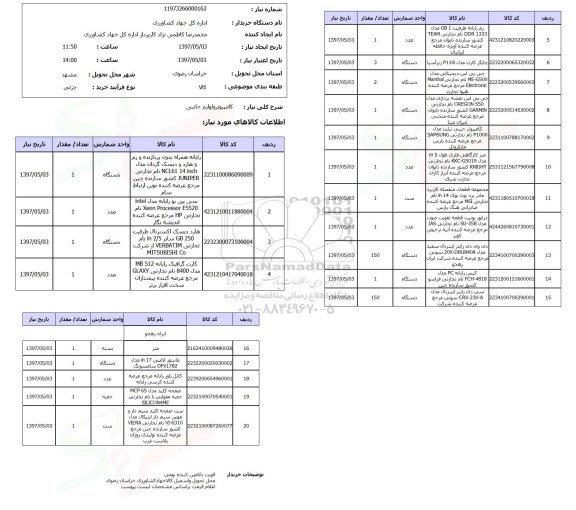 استعلام, استعلام کامپیوتر و لوازم جانبی 