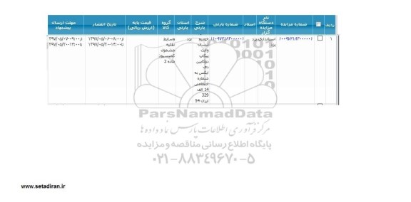 مزایده, مزایده خودرو نیسان وانت پیکاپ دوکابین 