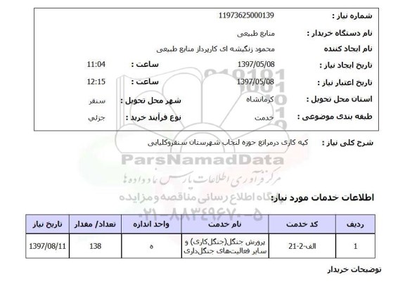 استعلام, استعلام کپه کاری در مراتع...