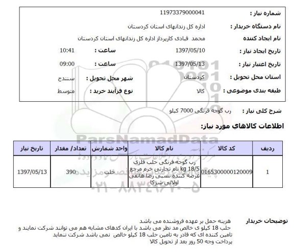 استعلام , استعلام رب گوجه فرنگی 
