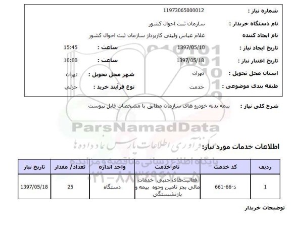 استعلام , استعلام بیمه بدنه خودرو