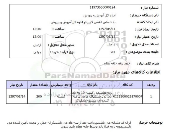 استعلام , استعلام برنج هاشمی