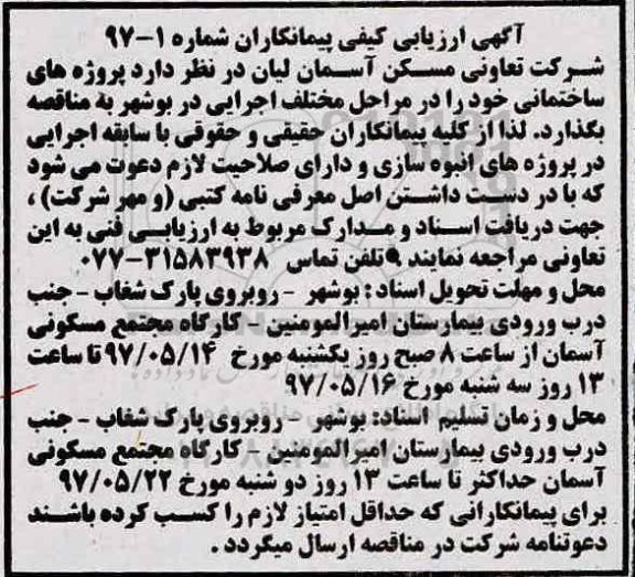 مناقصه ، مناقصه پروژه های ساختمانی 