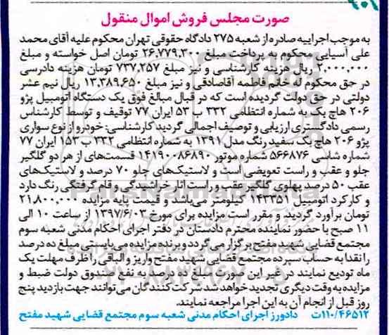مزایده,مزایده مغازه مساحت مفید 7.3متر