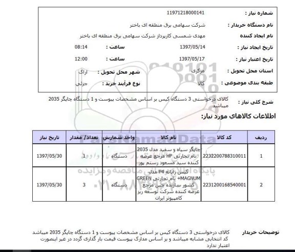 استعلام,استعلام 3 دستگاه کیس 
