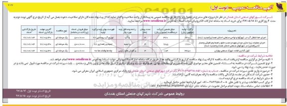 مناقصه اجرای خط انتقال آب در شهرکها و نواحی صنعتی